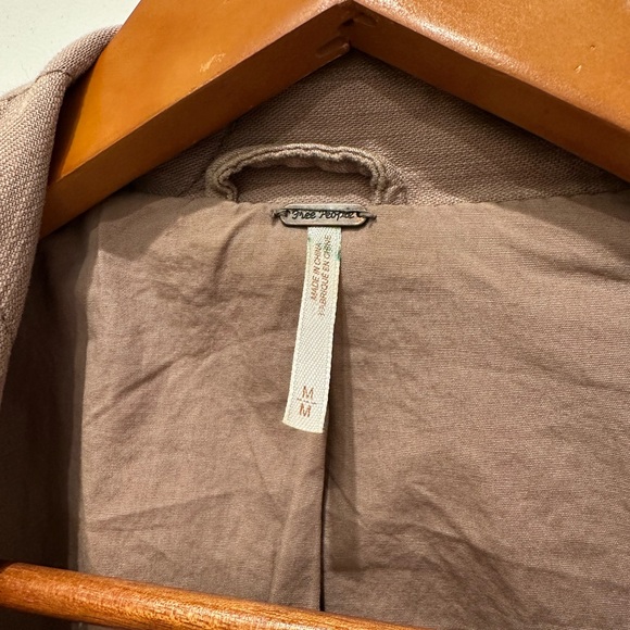 Free People Dusty Pink Denim Jacket Medium - Picture 4 of 5